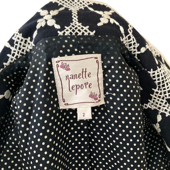 Nanette Lepore Embroidered Coat – Early 2000s, Size 2 - Picture 9 of 9